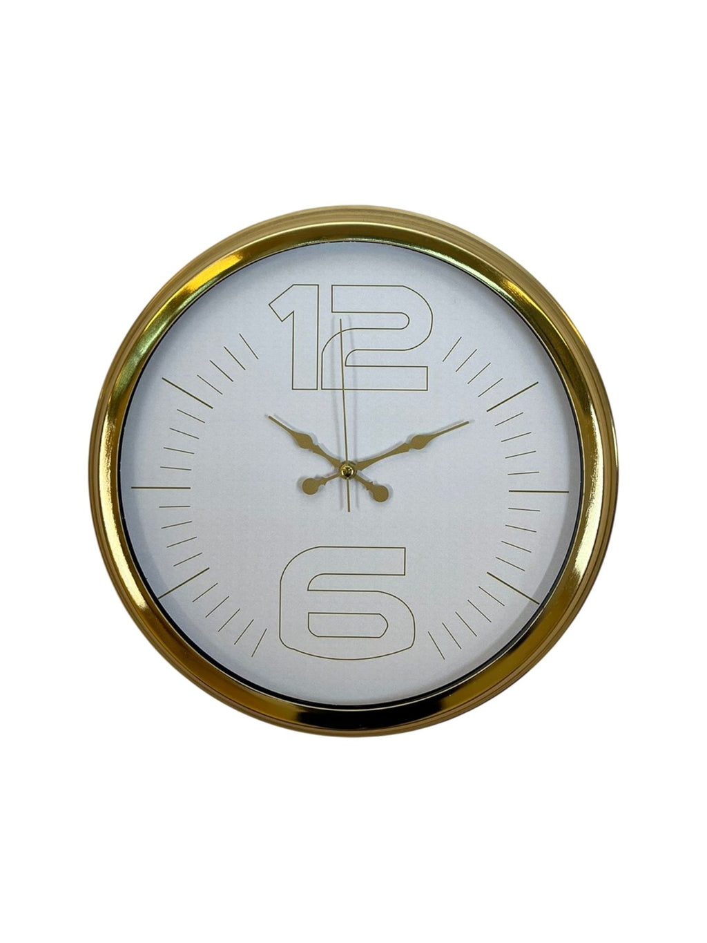 Elegant White Gold 40 Cm Metal Duvar Saati