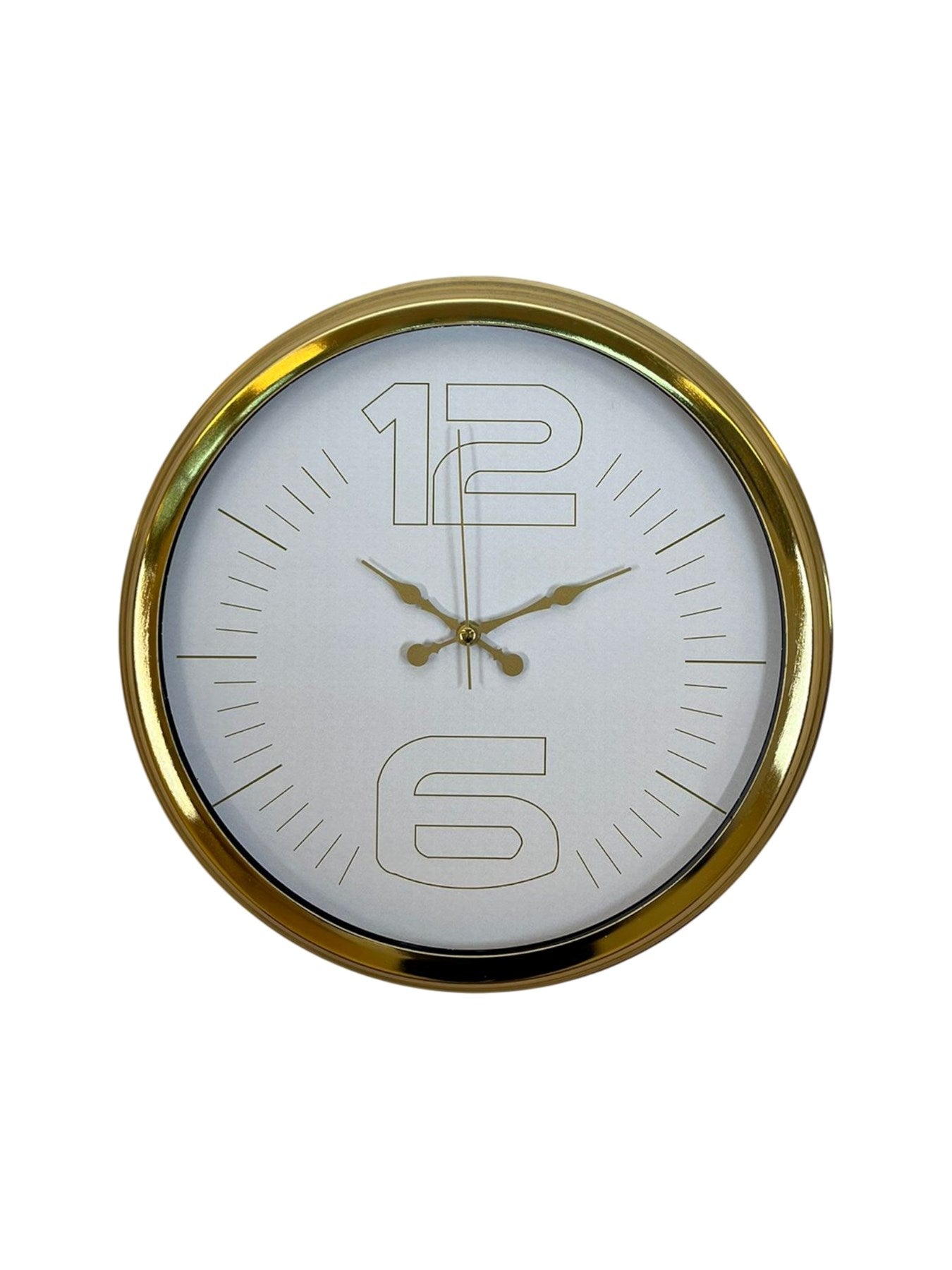 Elegant White Gold 40 Cm Metal Duvar Saati
