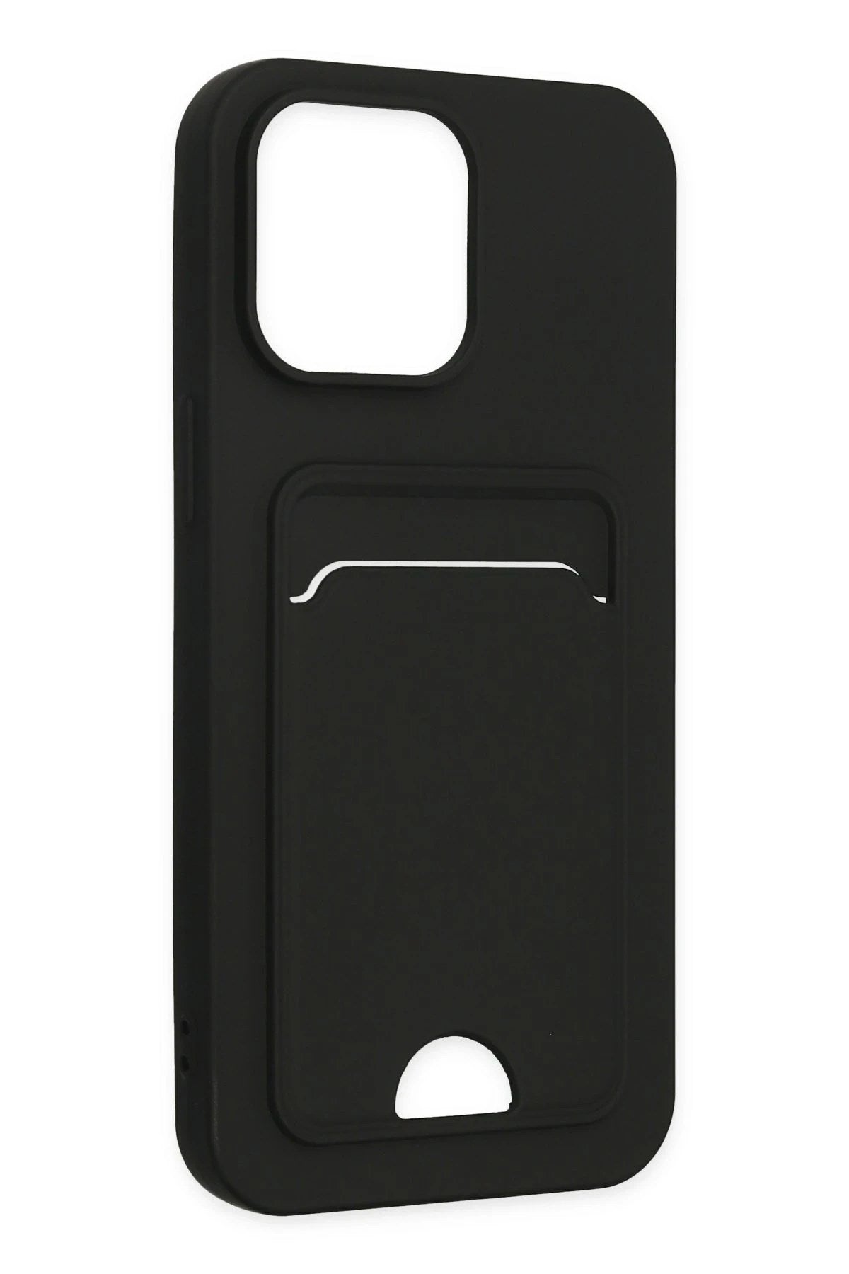 Mey İthalat® iPhone 14 Pro Kılıf Kelvin Kartvizitli Silikon - Siyah