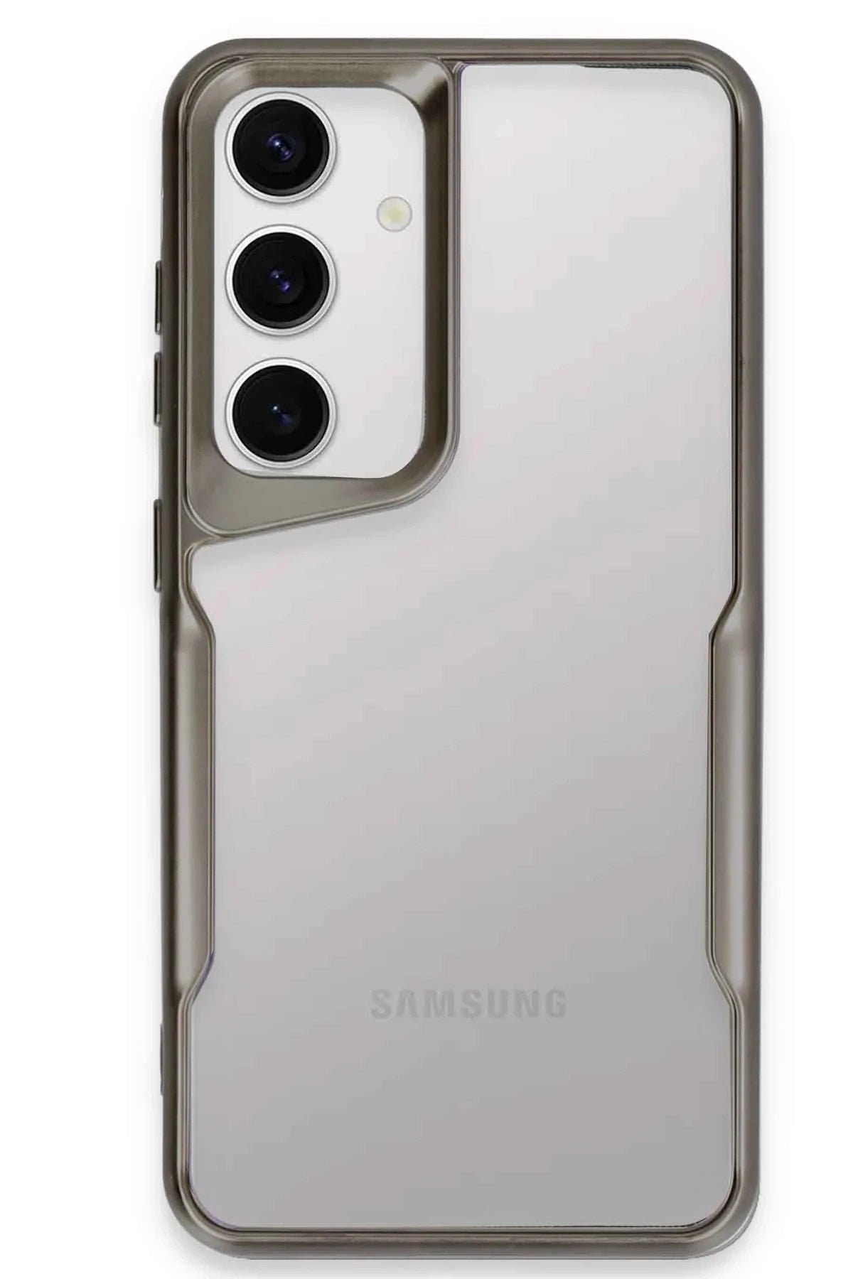 Mey İthalat® Samsung Galaxy S24 Kılıf Boyi Silikon Kapak - Titan Gri