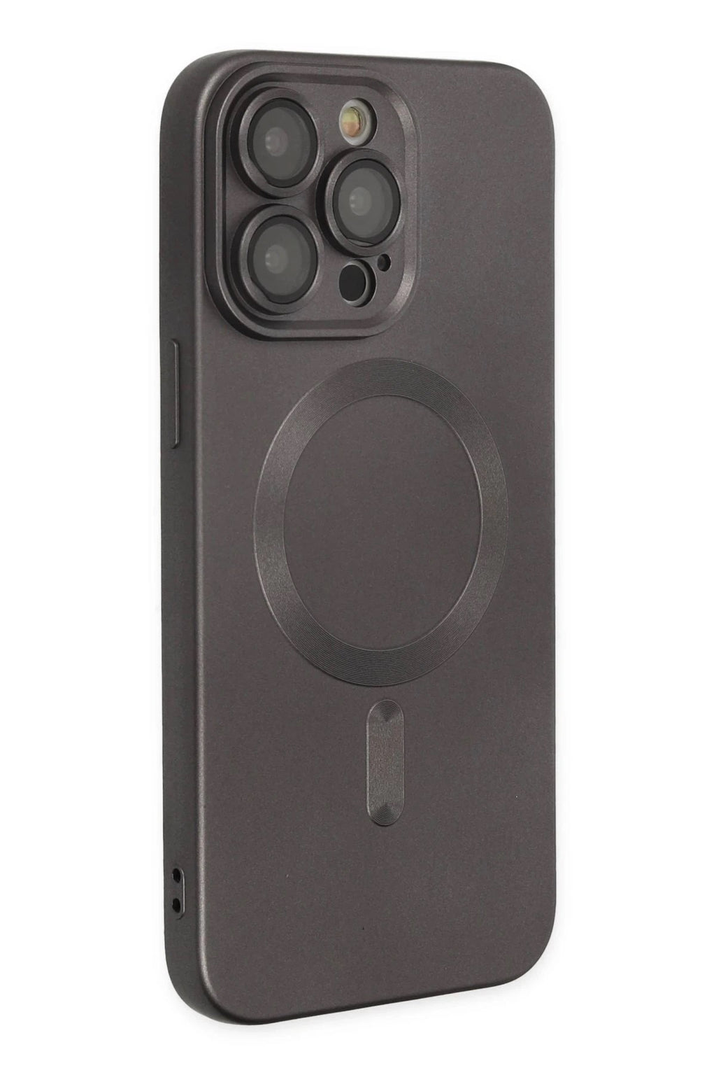Mey İthalat® iPhone 13 Pro Kılıf Moshi Lens Magneticsafe Silikon - Füme