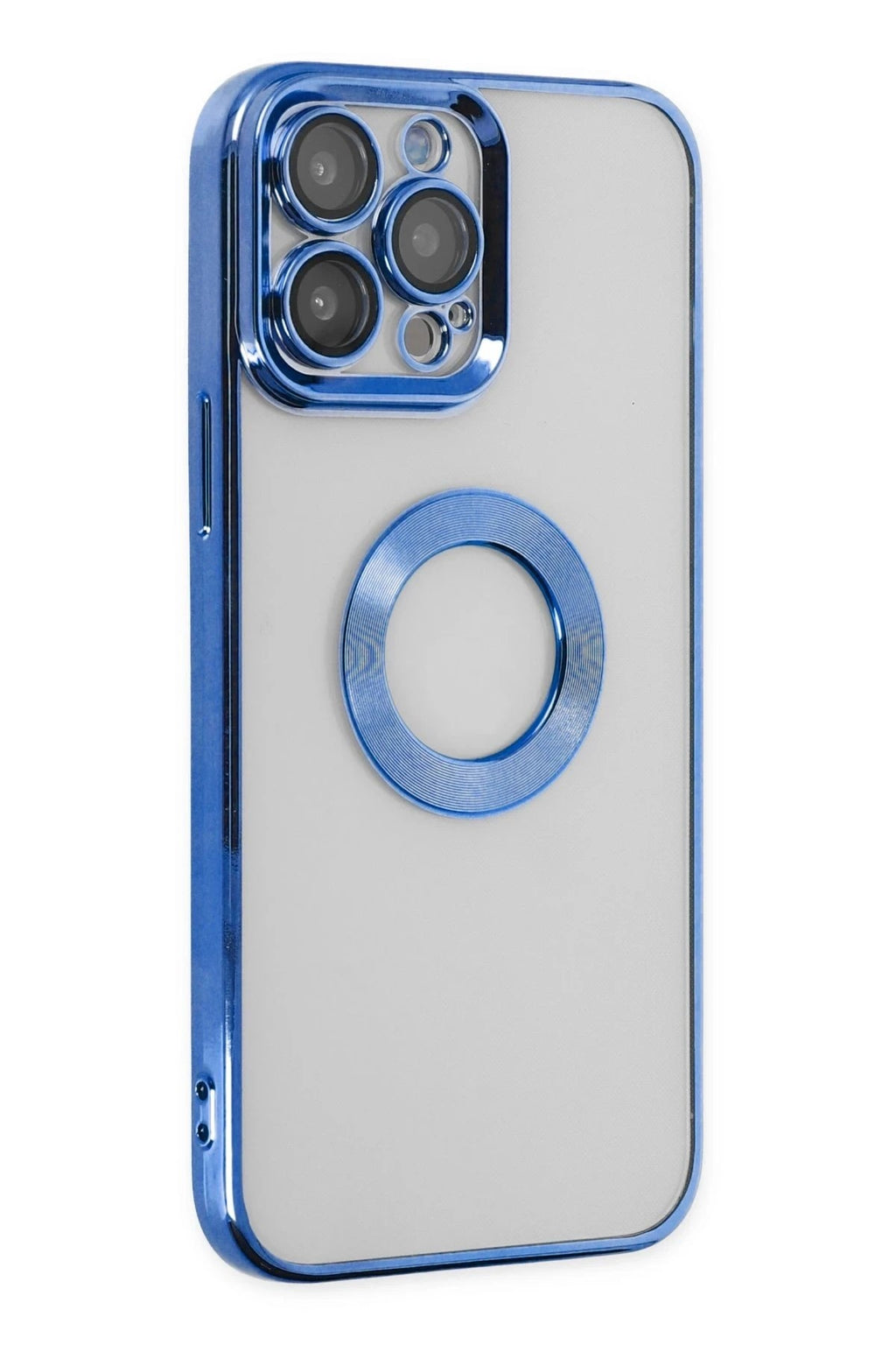 Mey İthalat® iPhone 14 Pro Max Kılıf Slot Silikon - Mavi