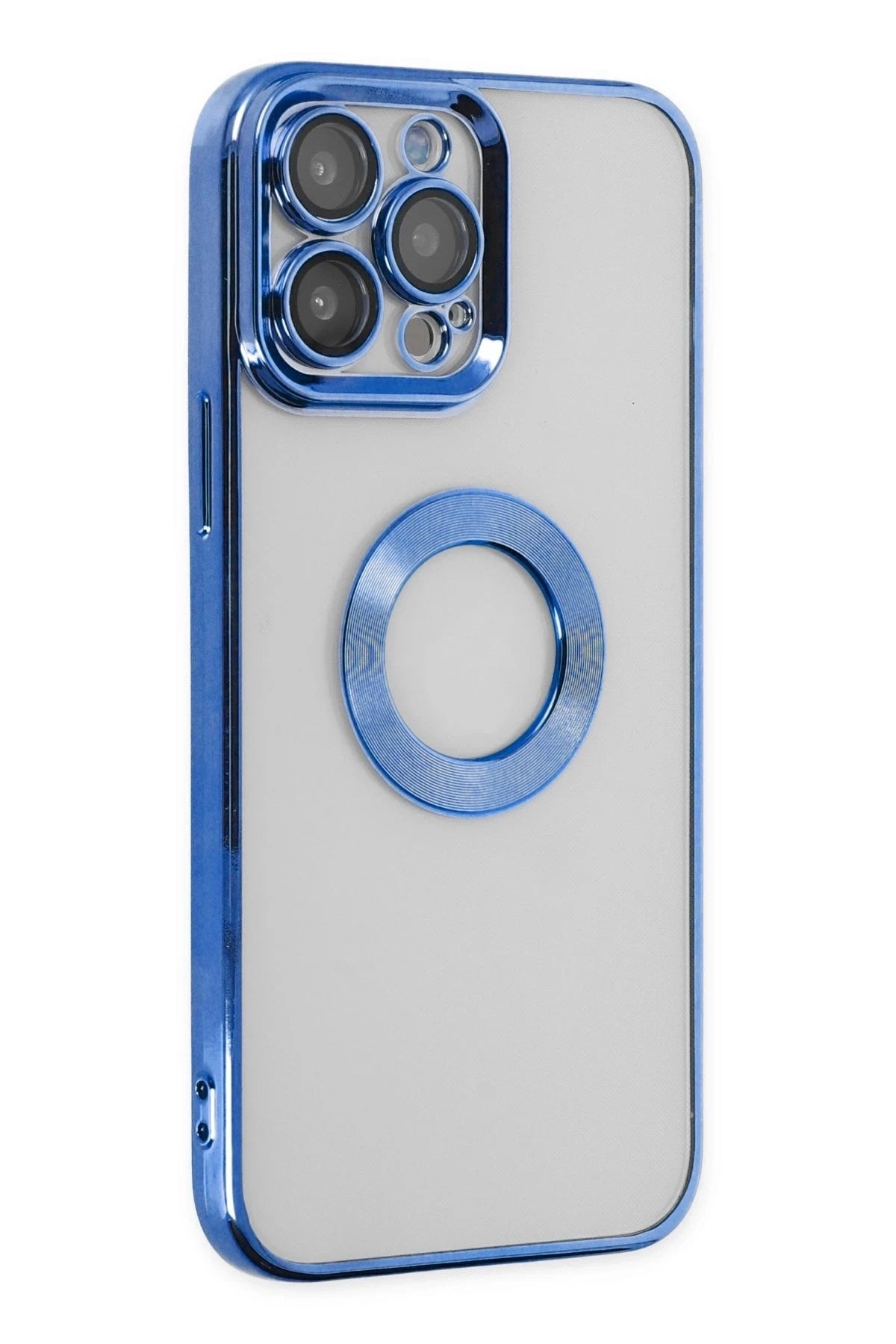 Mey İthalat® iPhone 14 Pro Max Kılıf Slot Silikon - Mavi