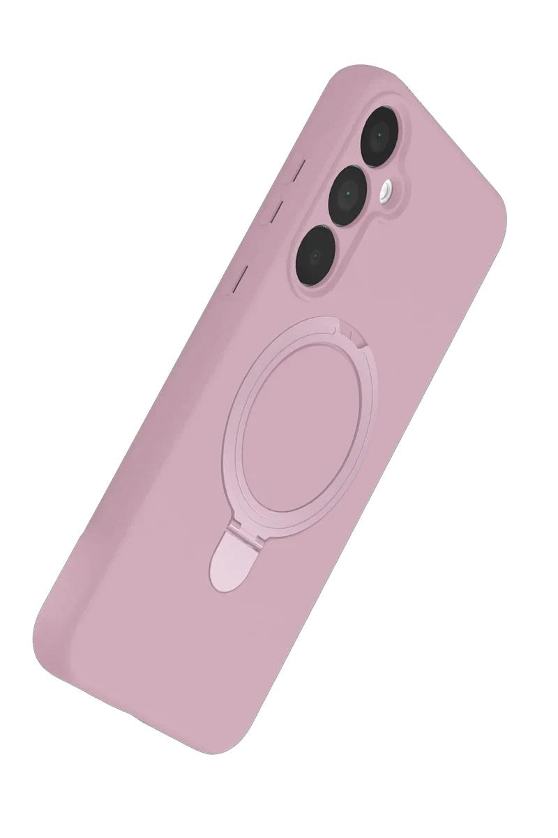 Mey İthalat® Samsung Galaxy A25 5G Regal Magsafe Standlı Kapak - Açık Pembe