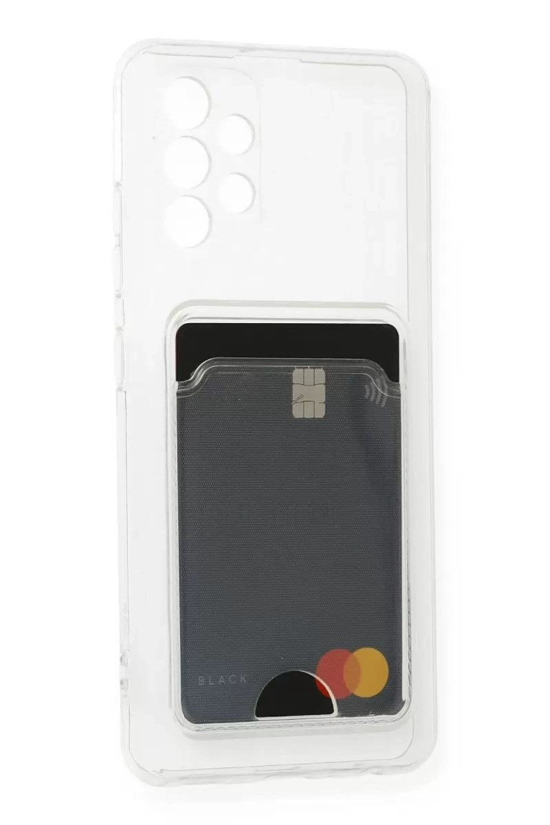 Mey İthalat® Samsung Galaxy A23 4G Kılıf Kart Şeffaf Silikon - Şeffaf