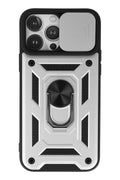Mey İthalat® iPhone 13 Pro Kılıf Pars Lens Yüzüklü Silikon - Gümüş