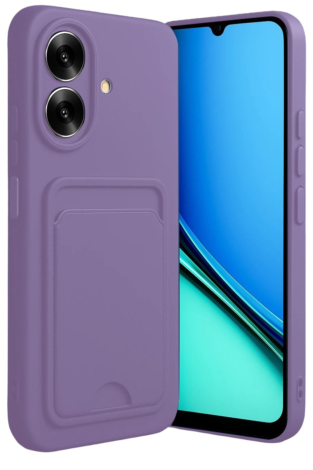 Mey İthalat® Realme Note 60 Kelvin Kartvizitli Silikon - Lila