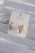 Mey İthalat® XUPİNG Rose Renk Zirkon Taşlı Halka Küpe