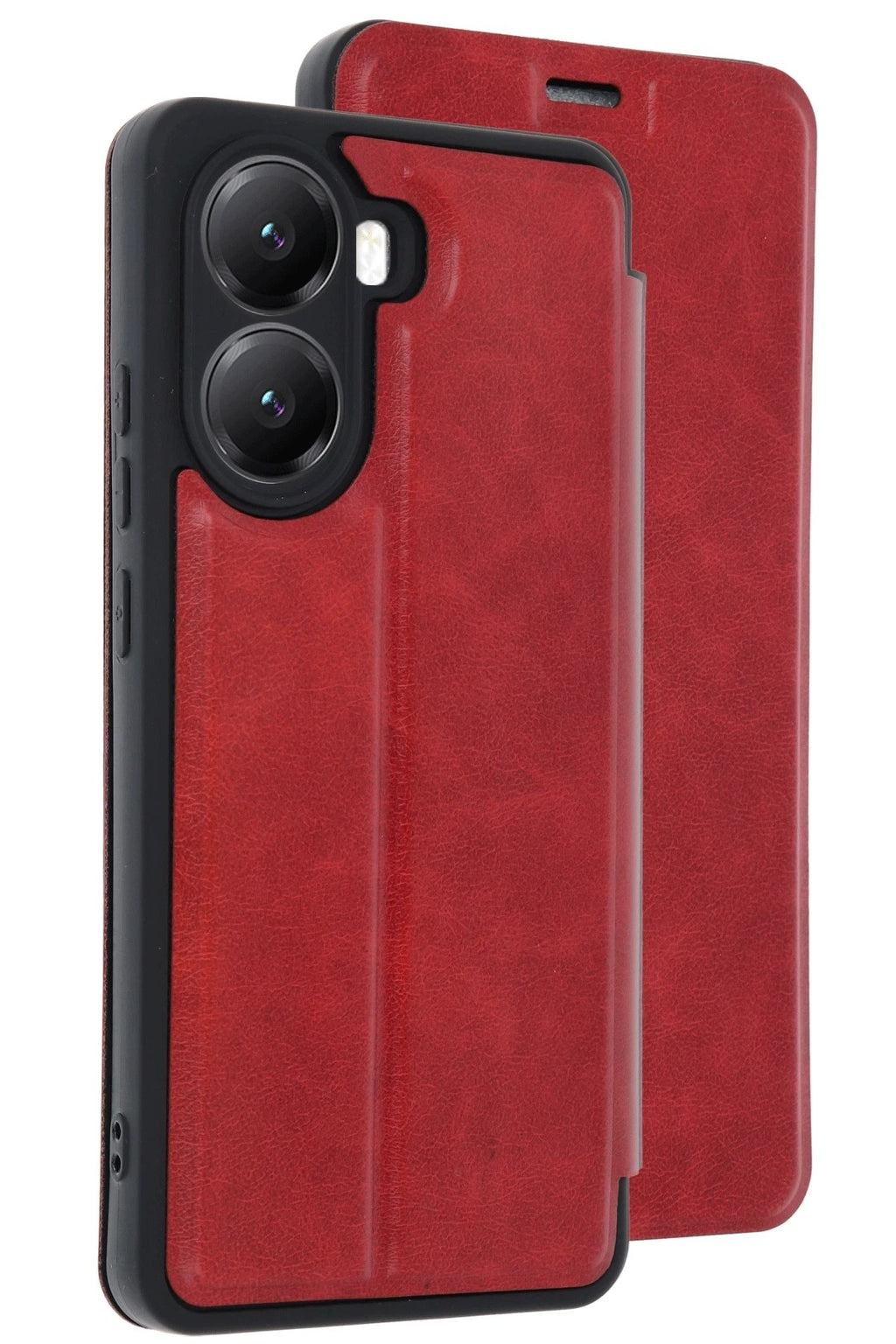 Mey İthalat® Poco X7 Pro Kılıf Flip Cover - Kırmızı