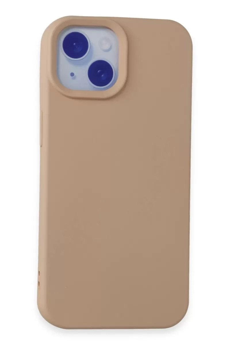 Mey İthalat® iPhone 15 Kılıf Nano içi Kadife Silikon - Pudra