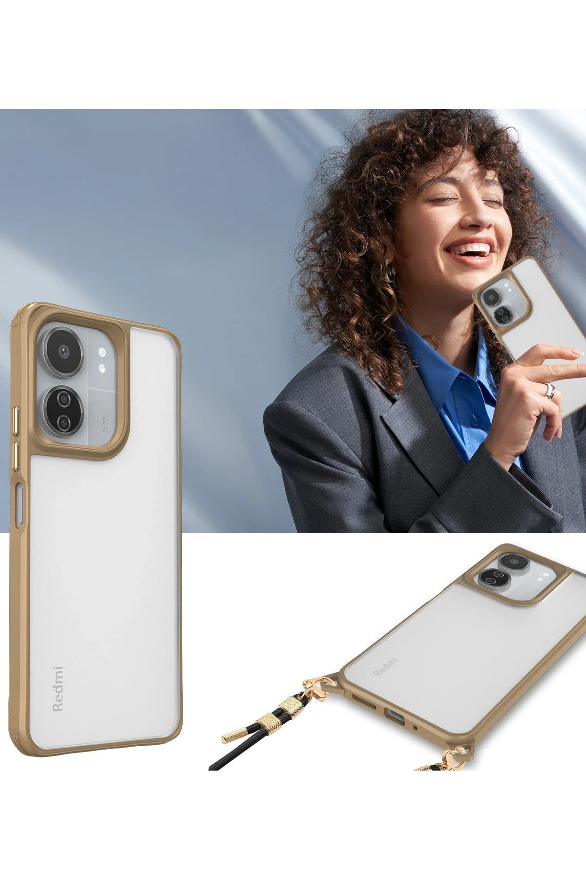 Mey İthalat® Redmi 13C Kılıf Penta Silikon Kılıf - Çöl Titanyum
