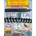 2Mp Ahd 1080P Gece Görüşlü 10 Kameralı Güvenlik Sistemi - 500GB HDD