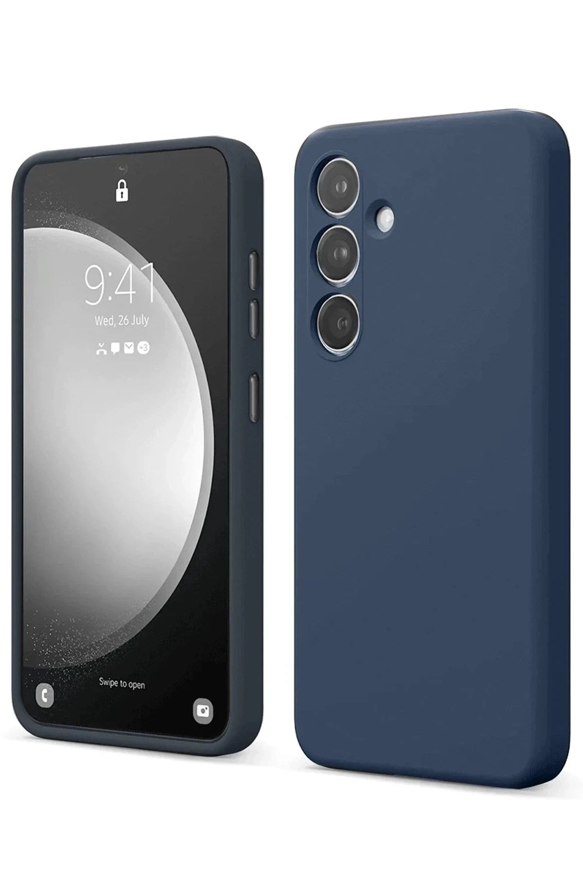 Mey İthalat® Samsung Galaxy S24 FE Kılıf First Silikon - Lacivert