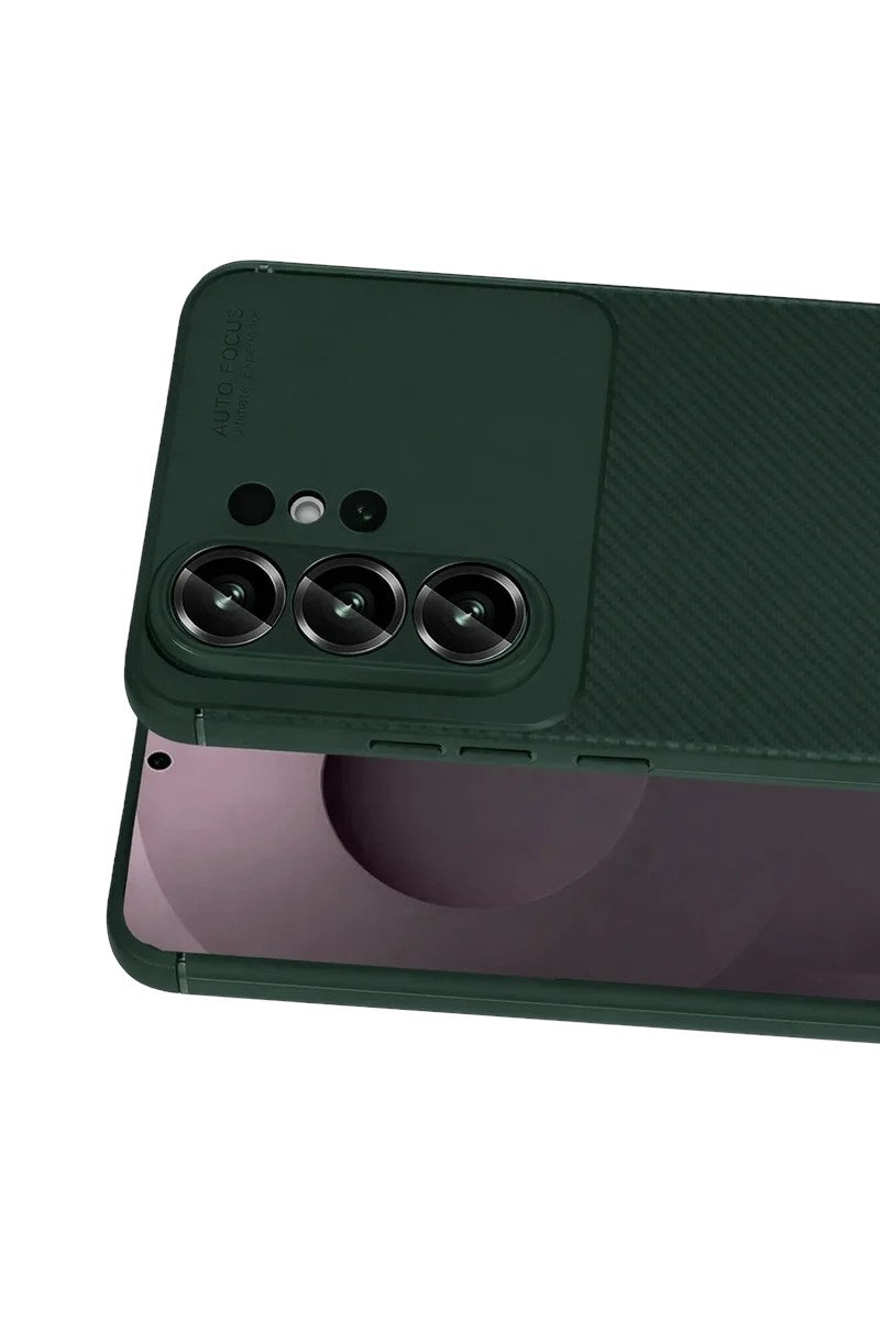 Mey İthalat® Samsung Galaxy S26 Ultra Auto Focus Karbon Kapak - Koyu Yeşil