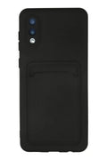 Mey İthalat® Samsung Galaxy A02 Kılıf Kelvin Kartvizitli Silikon - Siyah