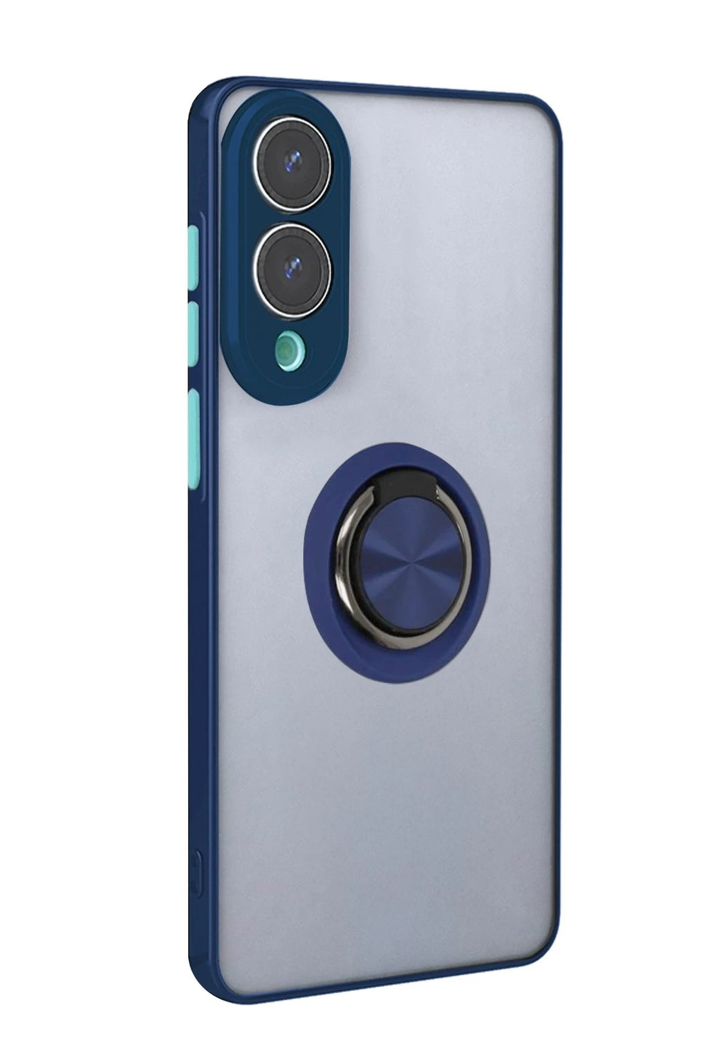 Mey İthalat® Samsung Galaxy S25 Edge Kılıf Montreal Yüzüklü Silikon Kapak - Lacivert