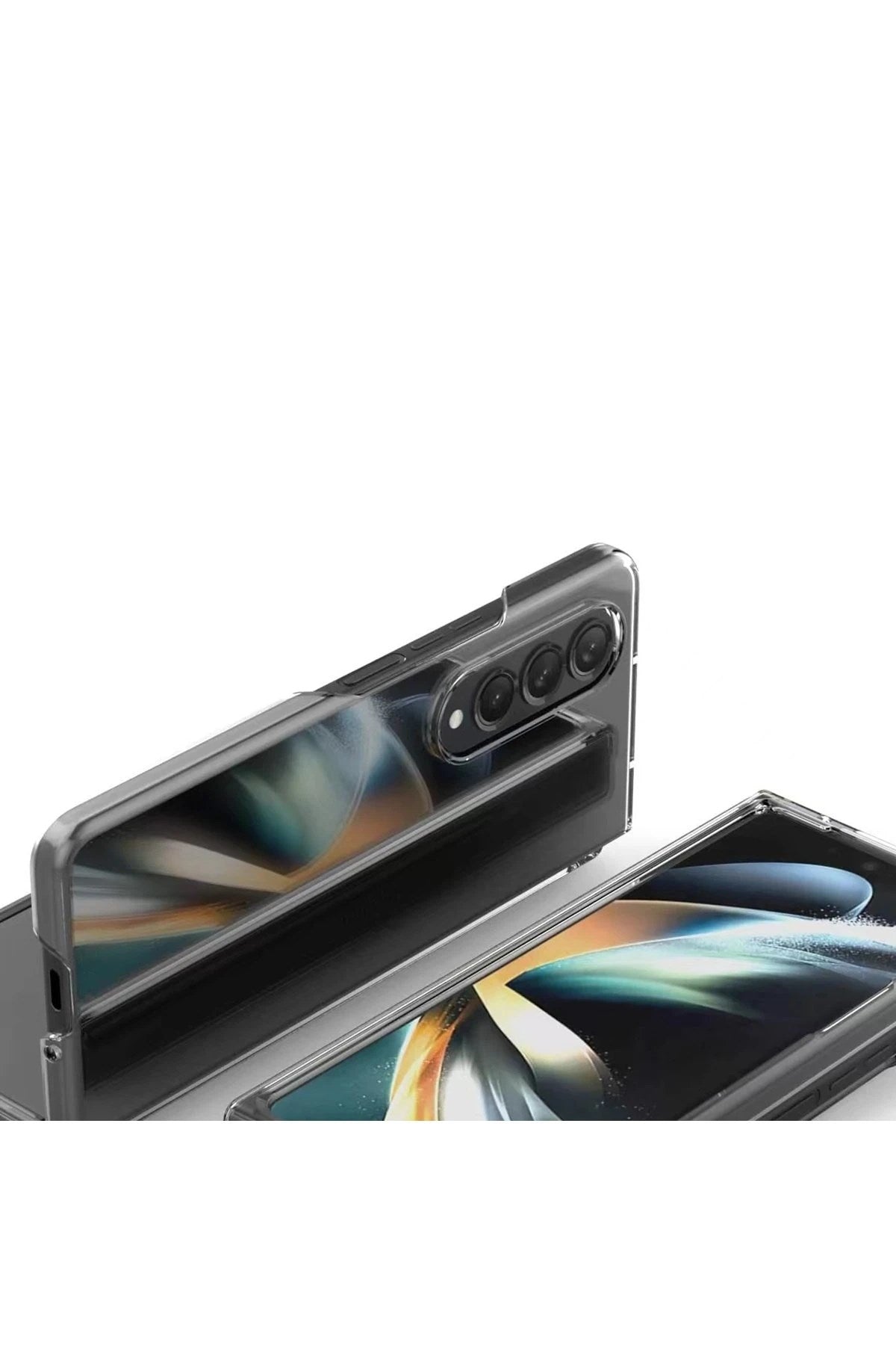 Mey İthalat® Samsung Galaxy Z Fold 3 Kılıf Fold TPU Silikon - Şeffaf
