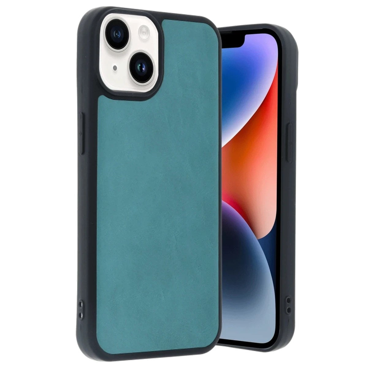Mey İthalat® iPhone 14 Kılıf Aras Deri Kapak - Açık Yeşil