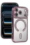 Mey İthalat® iPhone 17 Pro Max Joke Simli Magneticsafe Kılıf - Pembe