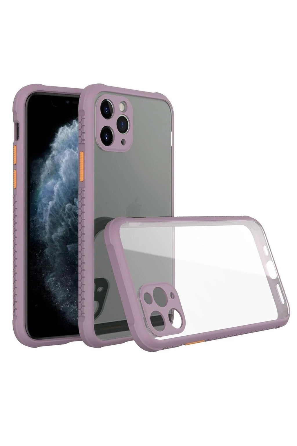 Mey İthalat® iPhone 11 Pro Kılıf Miami Şeffaf Silikon - Açık Mor