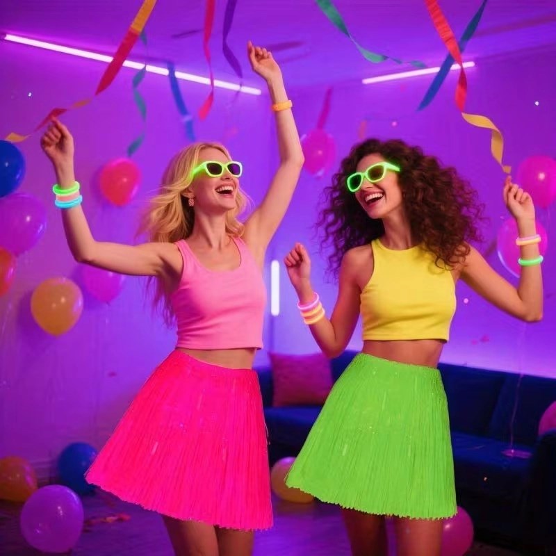 Mey İthalat® Neon Turuncu Hawaii Parti Eteği 40 cm