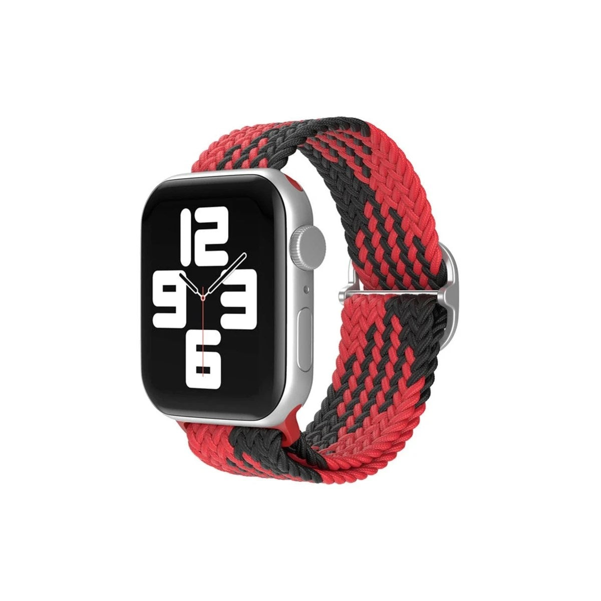Mey İthalat® Watch 22mm Star Kordon - Kırmızı-Siyah
