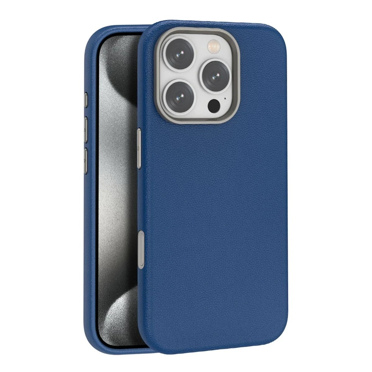 Mey İthalat® iPhone 16 Pro Max Wonder Deri Magsafe Kapak - Lacivert