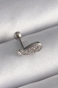 Mey İthalat® 316L Çelik Gümüş Renk Zirkon Taşlı Kanat Tragus Piercing