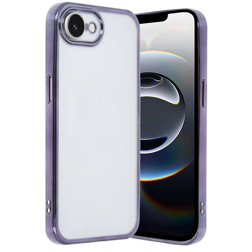 Mey İthalat® iPhone 16E Kılıf Lensli Silikon - Mor
