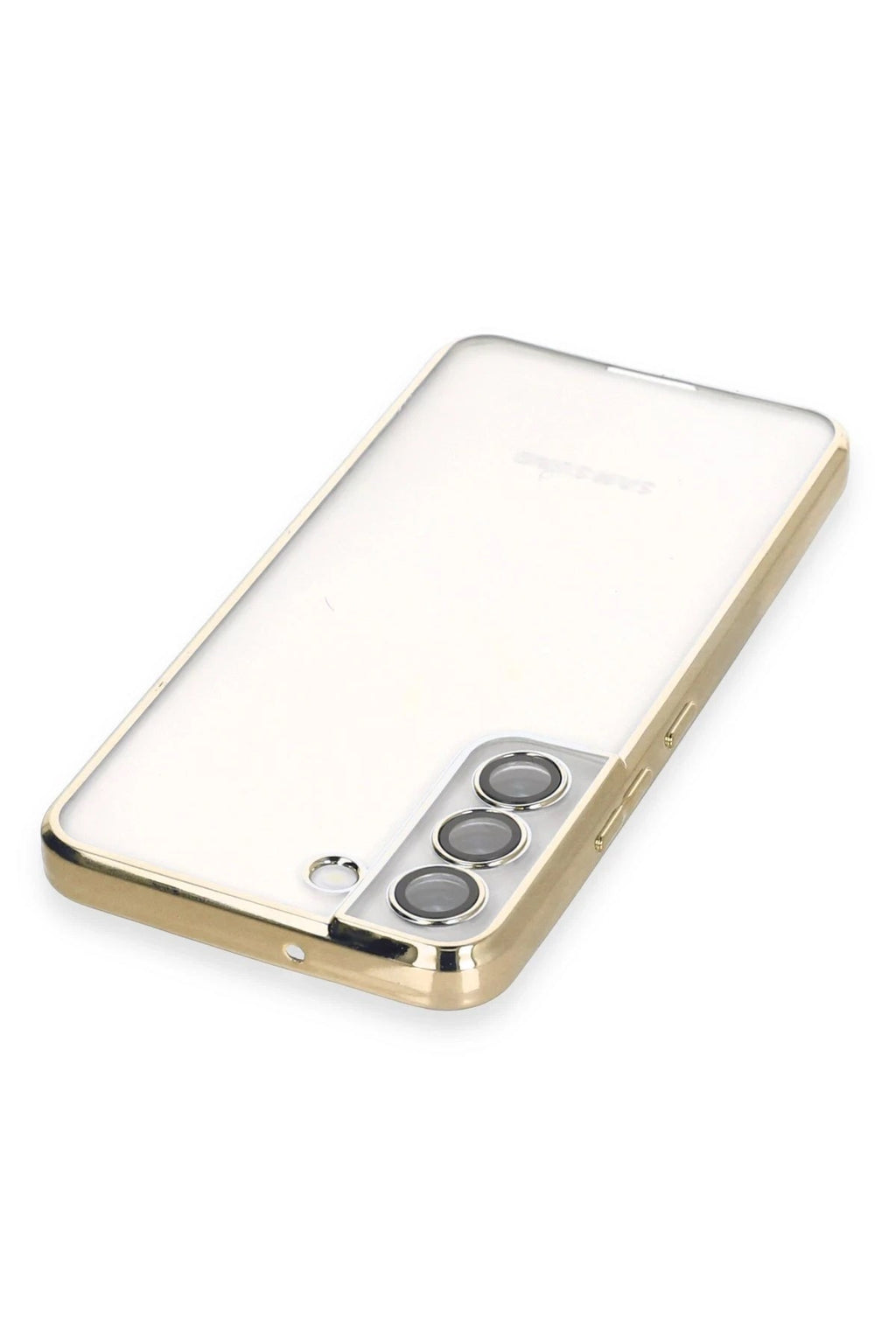 Mey İthalat® Samsung Galaxy S22 Kılıf Lensli Silikon - Gold