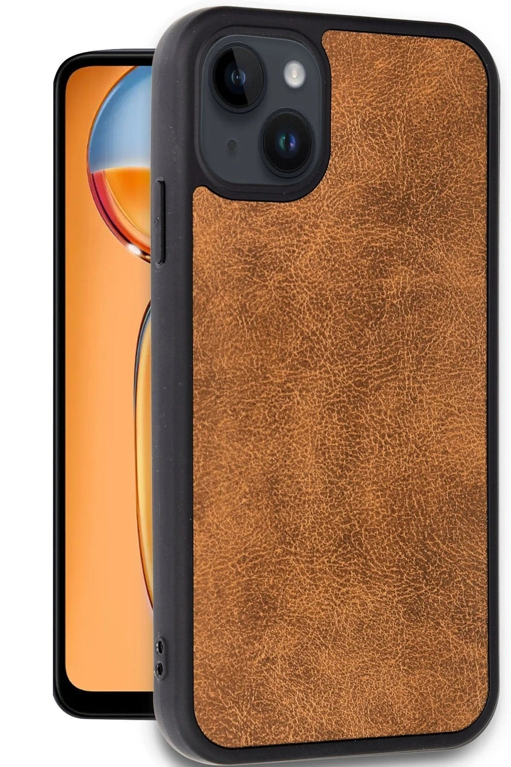 Mey İthalat® iPhone 15 Kılıf Aras Deri Kapak - Taba