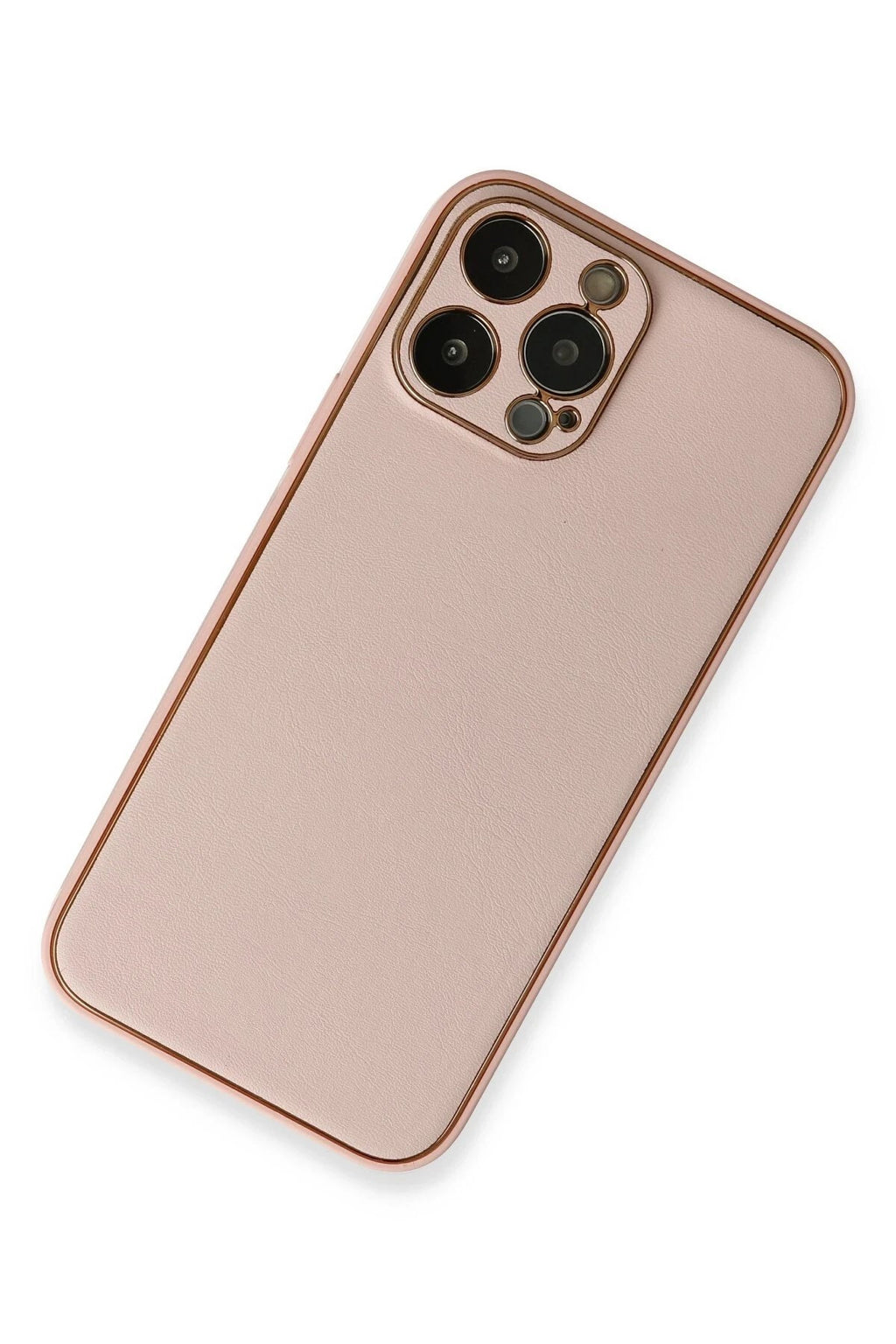 Mey İthalat® iPhone 13 Pro Kılıf Coco Deri Silikon Kapak - Pembe