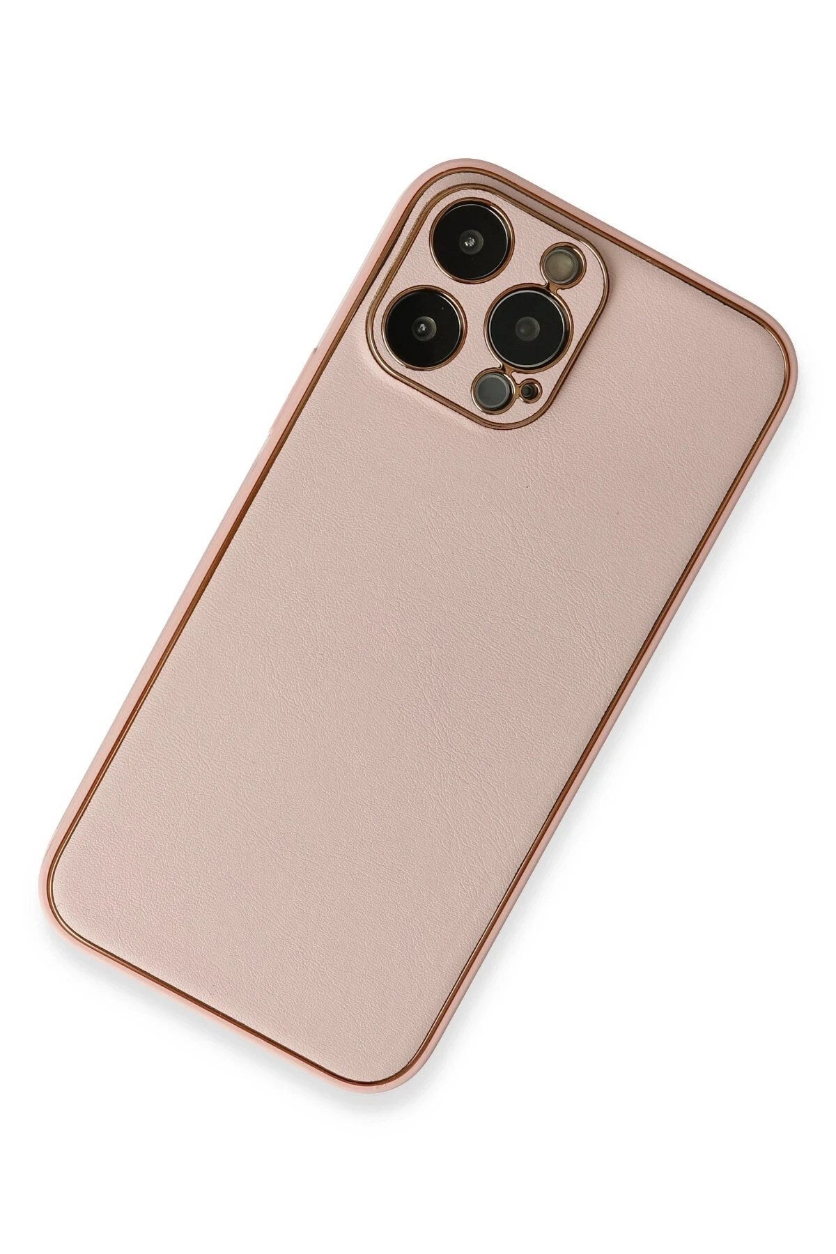 Mey İthalat® iPhone 13 Pro Kılıf Coco Deri Silikon Kapak - Pembe