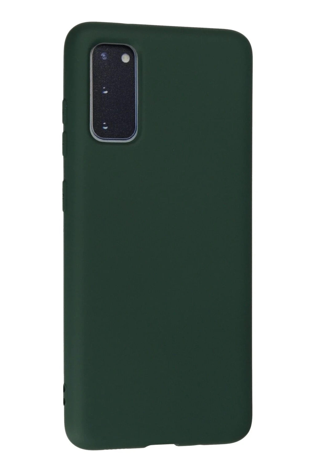 Mey İthalat® Samsung Galaxy S20 Kılıf Nano içi Kadife Silikon - Koyu Yeşil