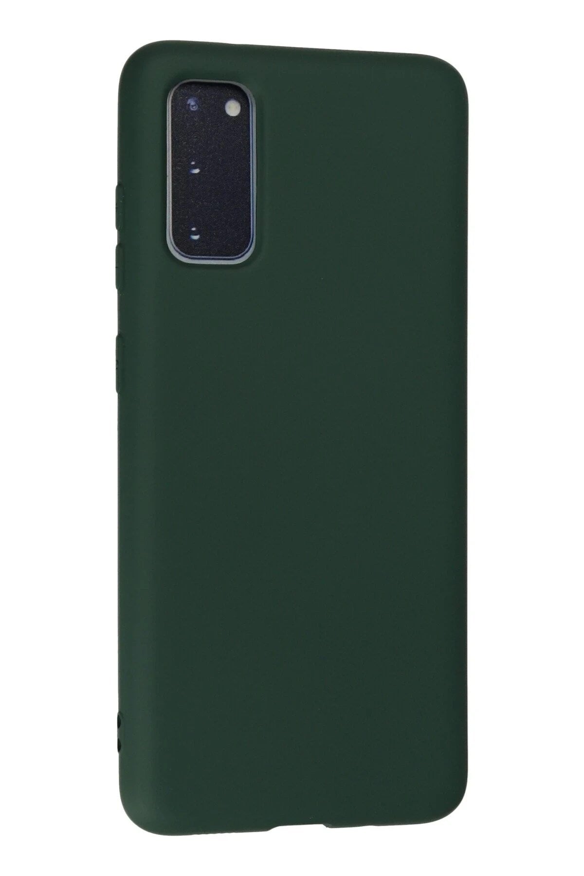 Mey İthalat® Samsung Galaxy S20 Kılıf Nano içi Kadife Silikon - Koyu Yeşil