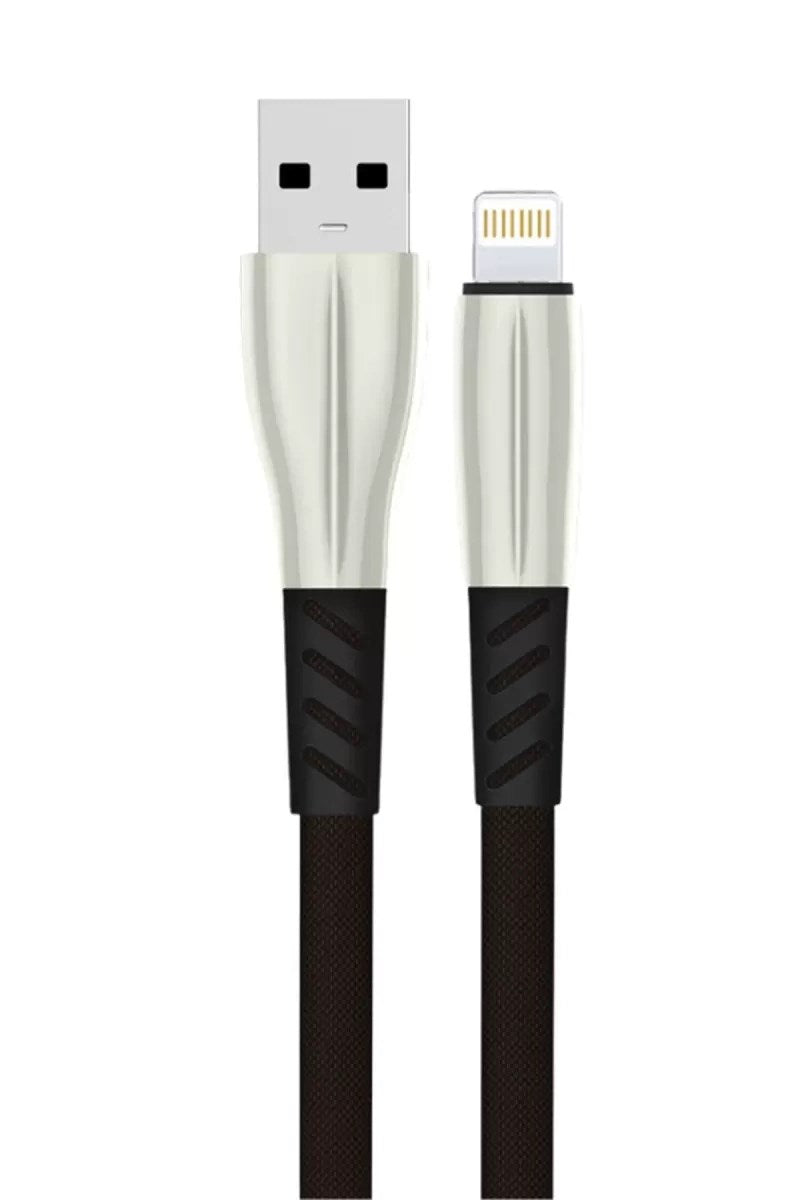 Mey İthalat® S89 Metal Uçlu Lightning Kablo iphone Uyumlu 1M 2.4A - Siyah