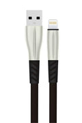 Mey İthalat® S89 Metal Uçlu Lightning Kablo iphone Uyumlu 1M 2.4A - Siyah
