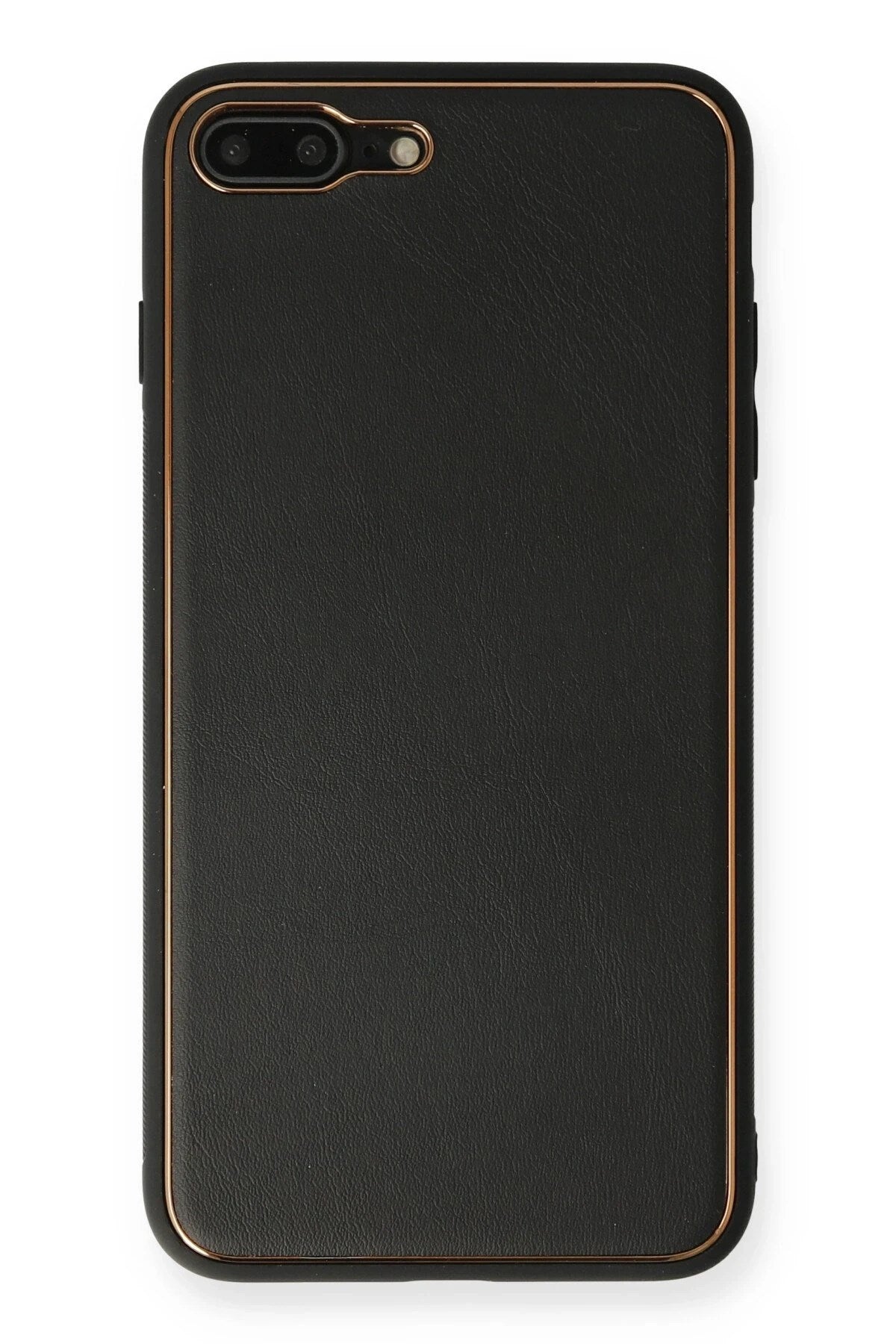 Mey İthalat® iPhone 7 Plus Kılıf Coco Deri Silikon Kapak - Siyah