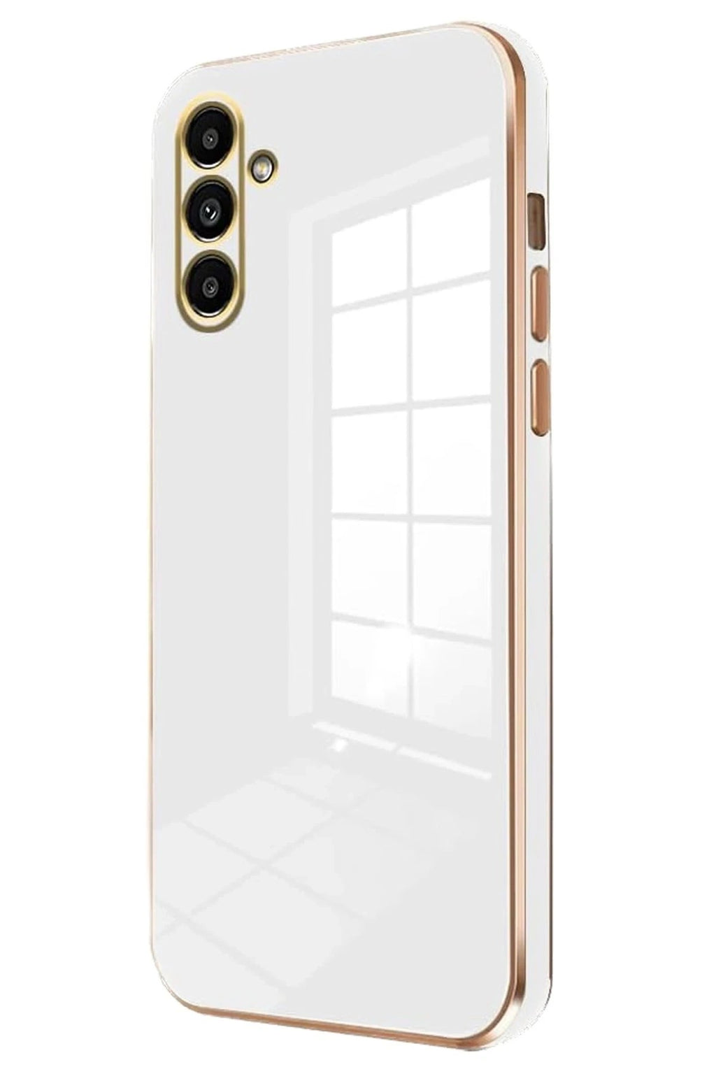 Mey İthalat® Samsung Galaxy A35 5G Kılıf Volet Silikon - Beyaz