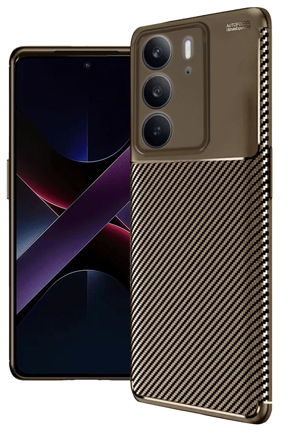 Mey İthalat® Realme C75 4G Auto Focus Karbon Kapak - Kahverengi