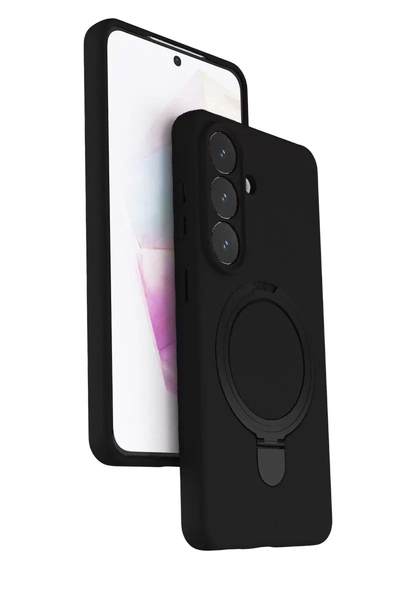 Mey İthalat® Samsung Galaxy S26 Regal Magsafe Standlı Kapak - Siyah