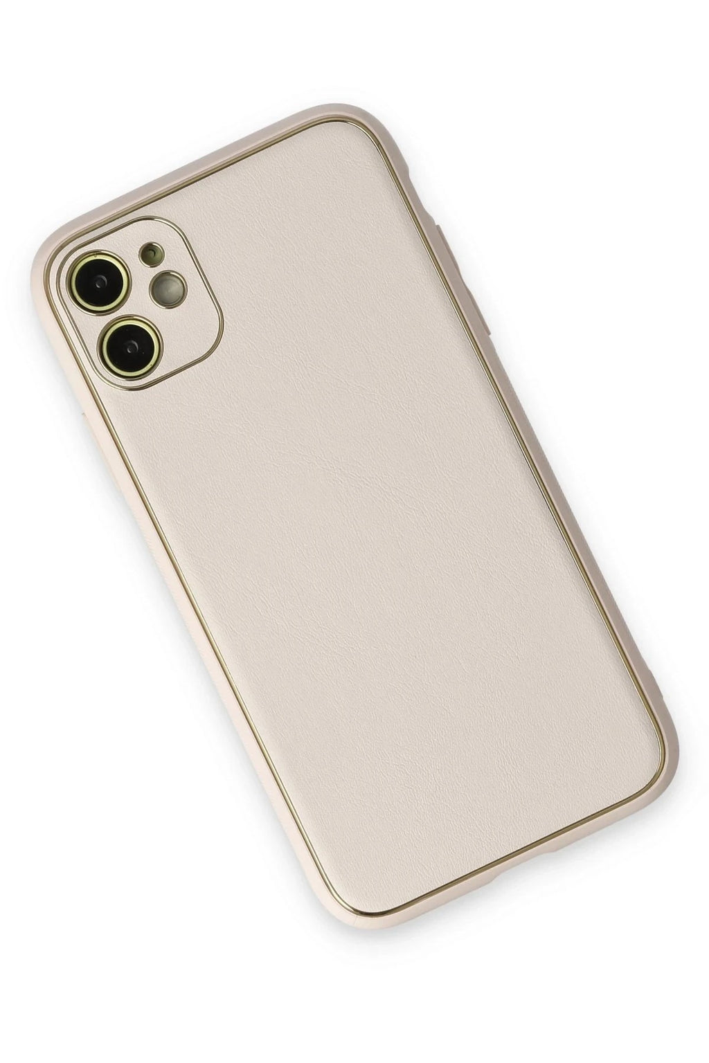 Mey İthalat® iPhone 12 Kılıf Coco Deri Silikon Kapak - Beyaz