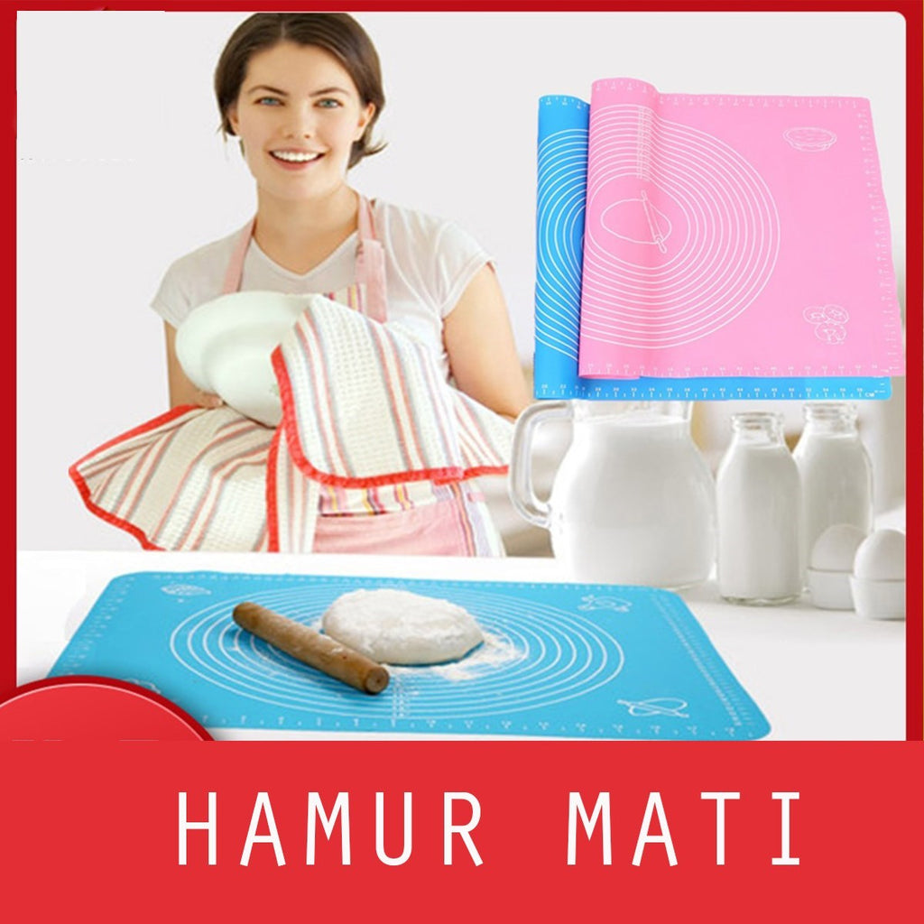 45*65 cm Silikon Ölçekli Kullanımı Kolay Hamur Açma Matı Ekmek Mantı Makarna Hamuru Yoğurma