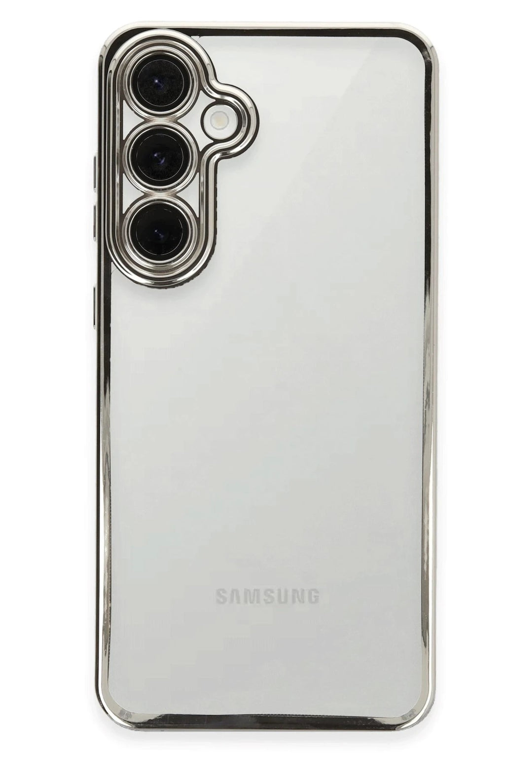 Mey İthalat® Samsung Galaxy S24 FE Kılıf Lensli Silikon - Gümüş
