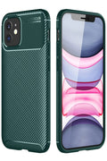 Mey İthalat® iPhone 12 Mini Kılıf Auto Focus Karbon Kapak - Yeşil