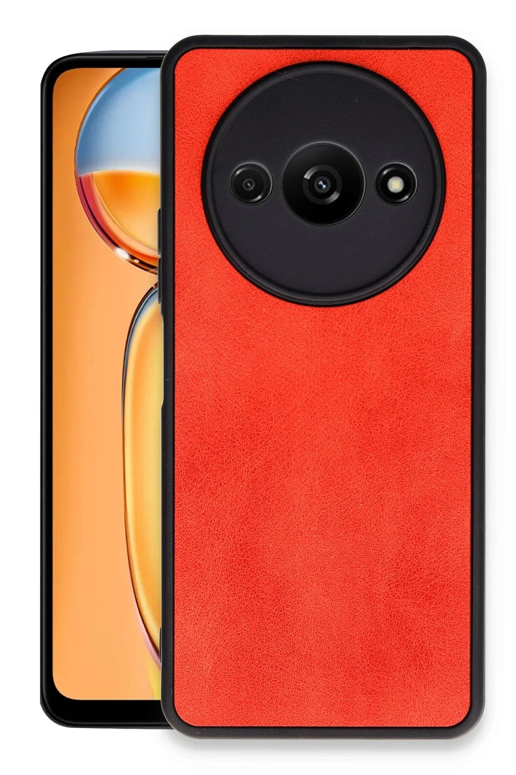 Mey İthalat® Redmi A3 4G Kılıf Aras Deri Kapak - Kırmızı