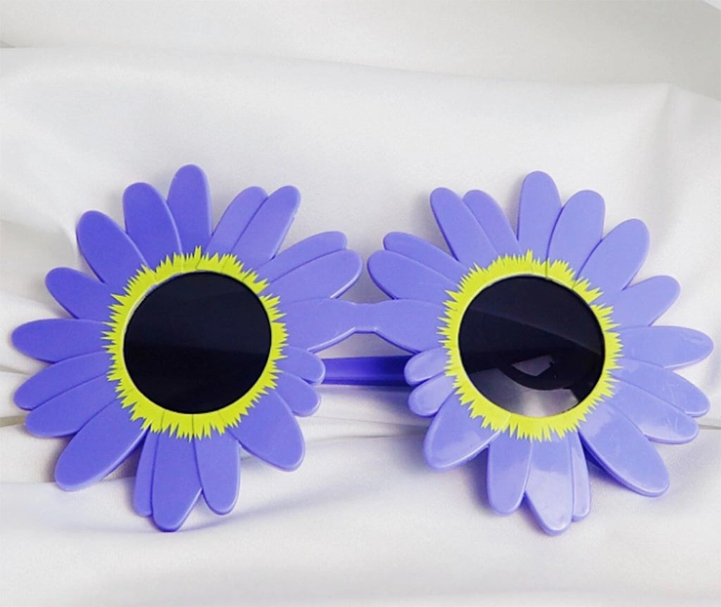 Mey İthalat® Mor Renk Papatya Şekilli Parti Gözlüğü 18x10 cm