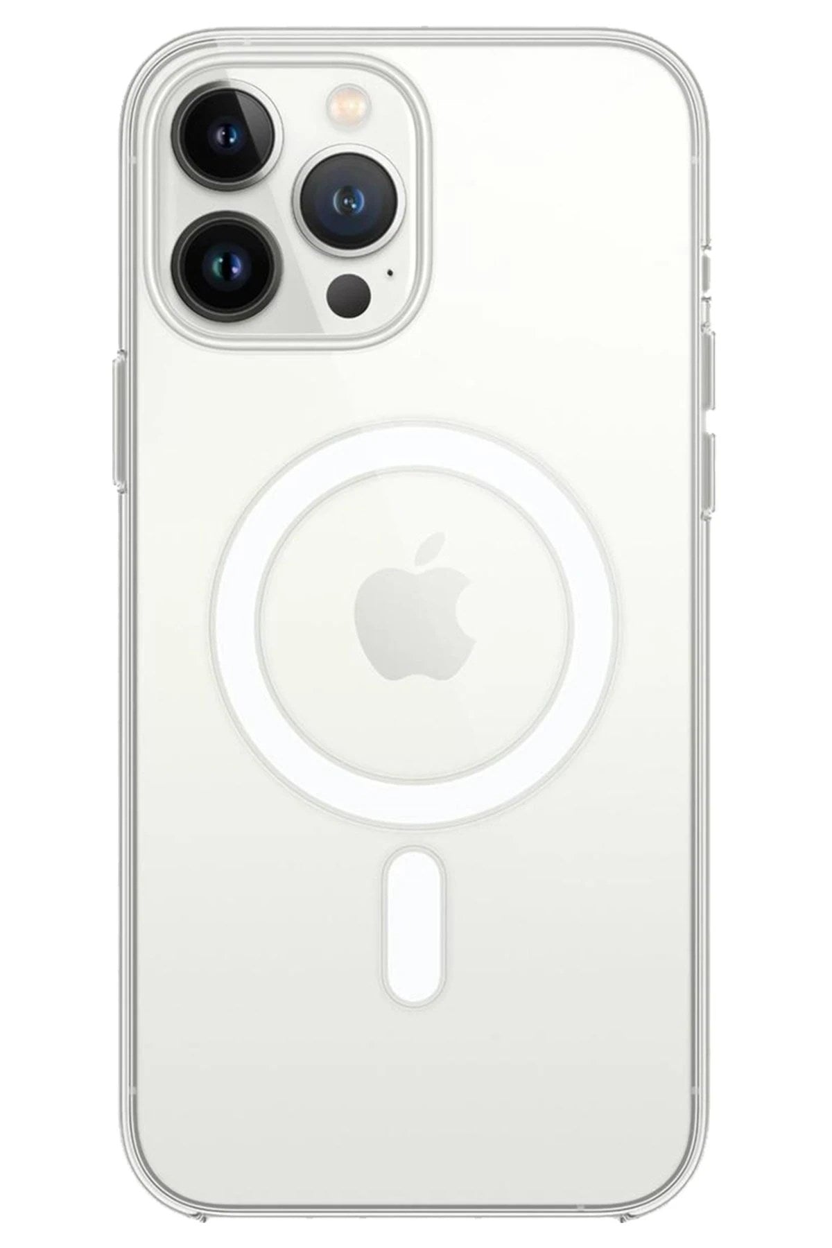 Mey İthalat® iPhone 14 Pro Kılıf Magneticsafe Şeffaf Silikon - Şeffaf