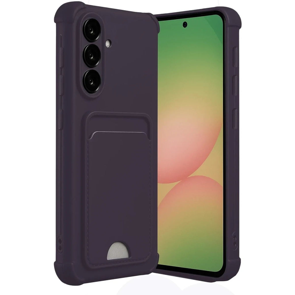 Mey İthalat® Samsung Galaxy A55 5G Kılıf Kelvin Kartvizitli Silikon - Derin Mor
