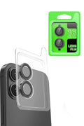 Mey İthalat® iPhone 16 Plus Raze Metal Kamera Lens - Siyah